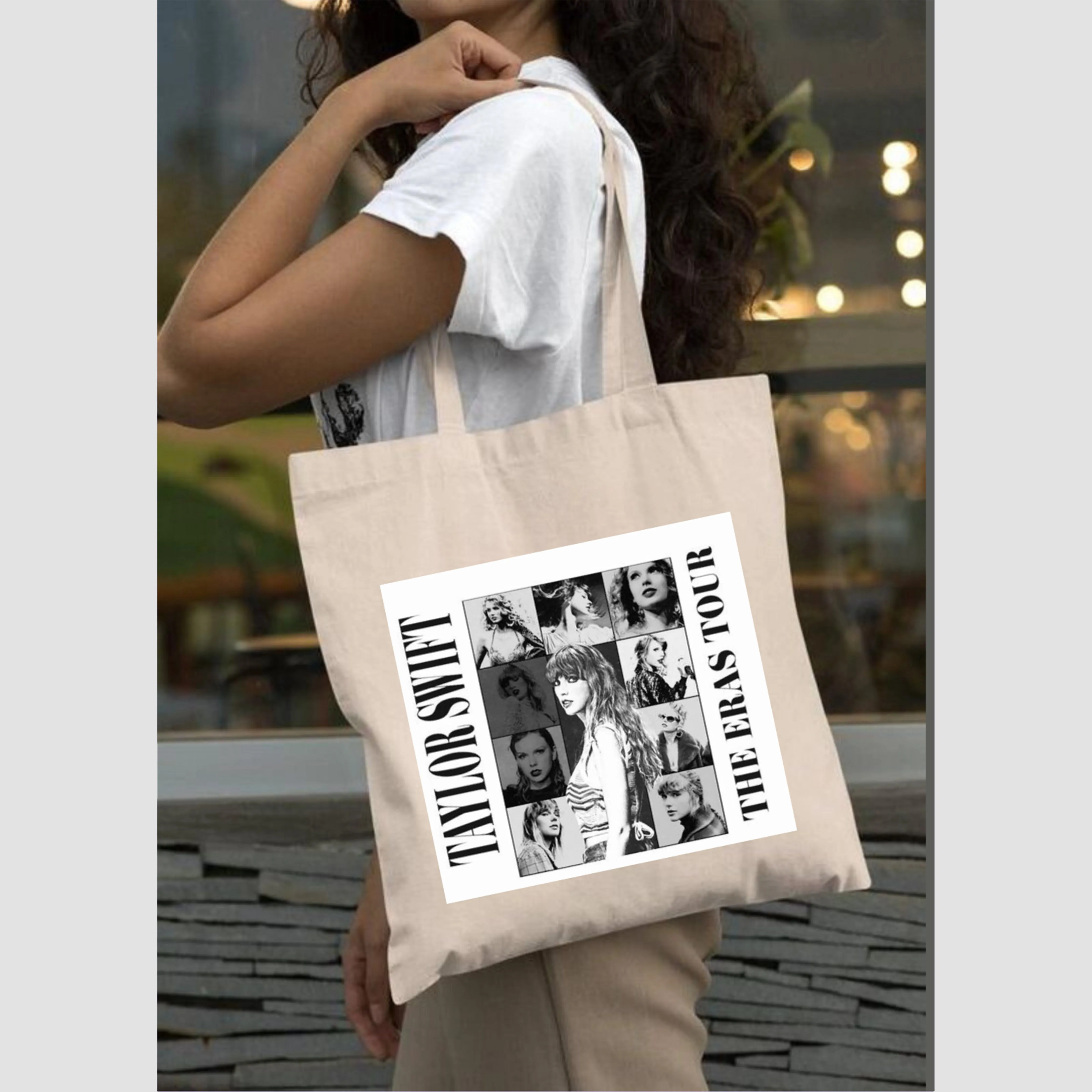 Peach Blossom Women's Cotton Printed Tote Bag With Zipper and Pouch | Pack Of 2 Combo