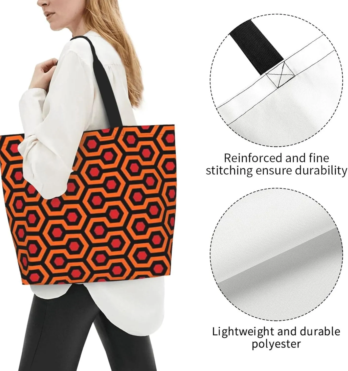 Peach Light Pink Tote Bag Shopping Bag Portable Handbags Tote Shoulder Bucket Bags for Women