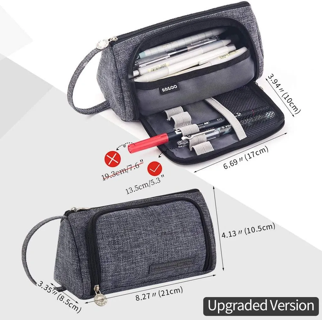 Pencil Case Big Capacity Storage Pouch Stationery Bag for Middle High School
