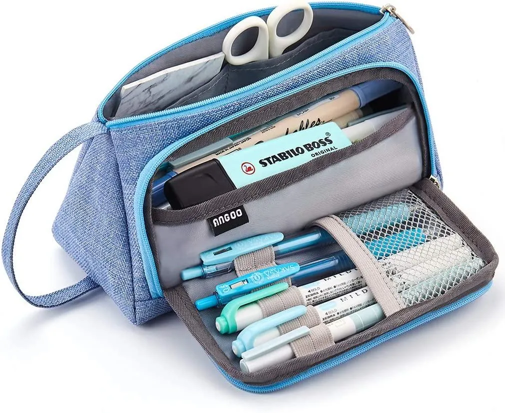 Pencil Case Big Capacity Storage Pouch Stationery Bag for Middle High School