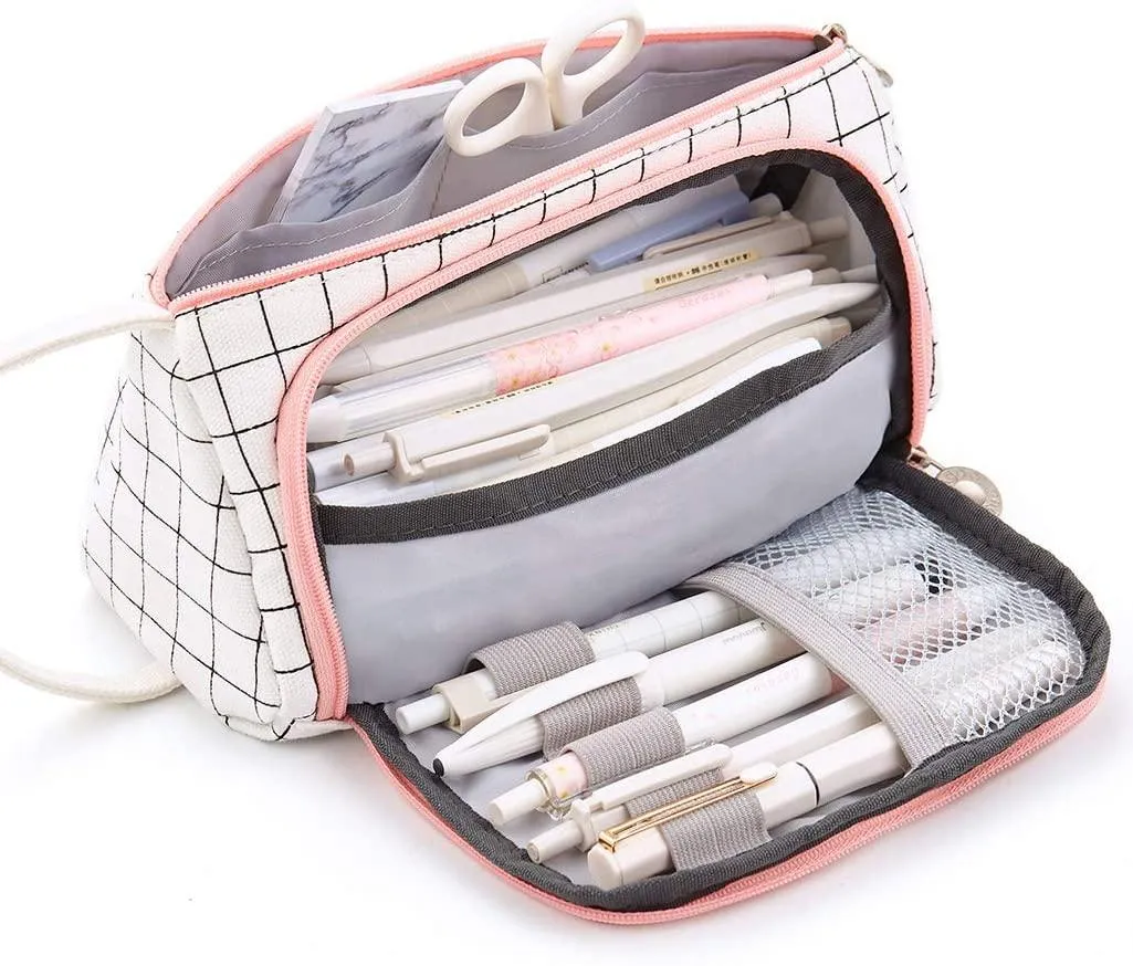 Pencil Case Big Capacity Storage Pouch Stationery Bag for Middle High School