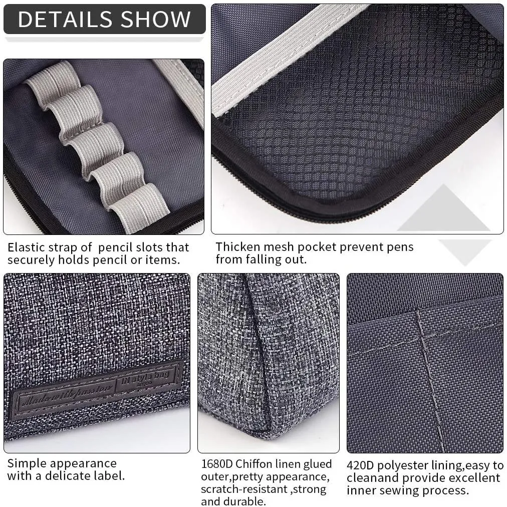 Pencil Case Big Capacity Storage Pouch Stationery Bag for Middle High School