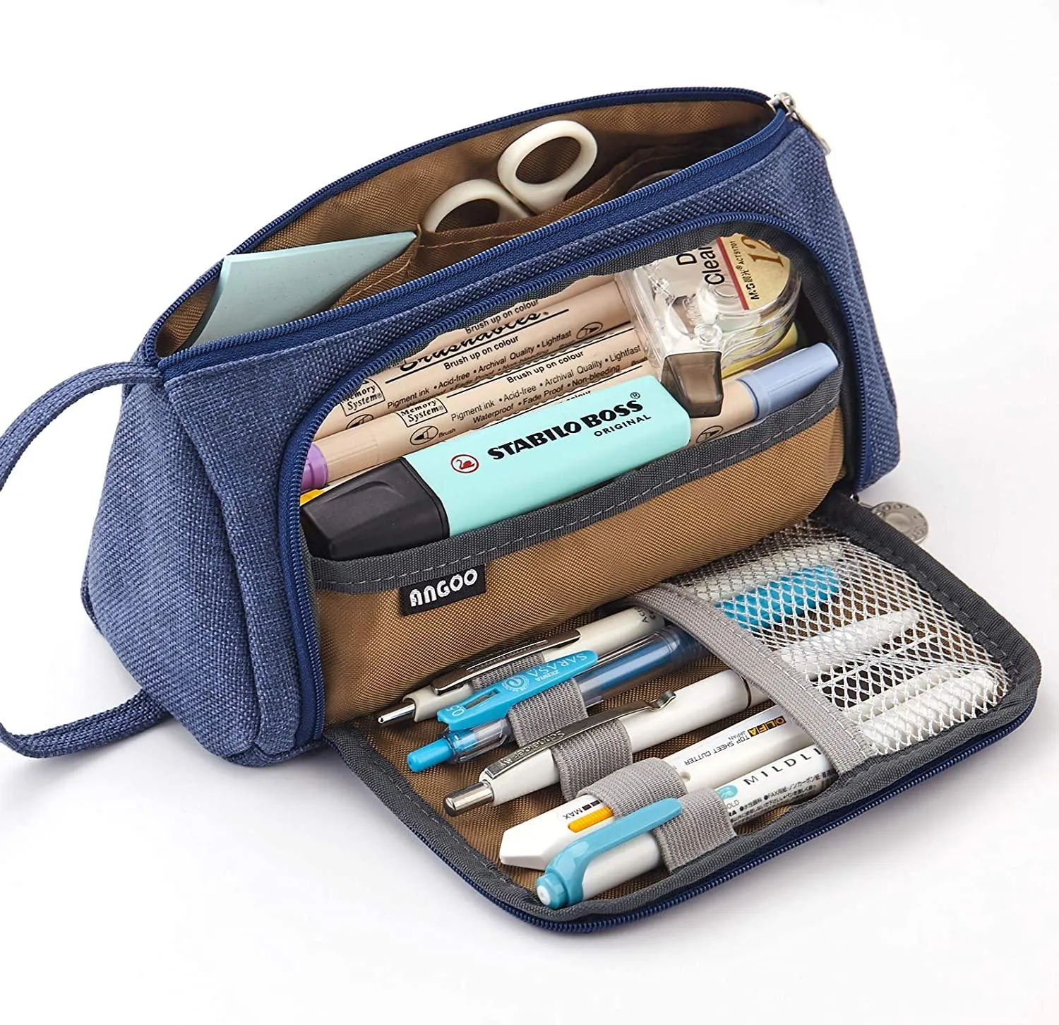 Pencil Case Big Capacity Storage Pouch Stationery Bag for Middle High School