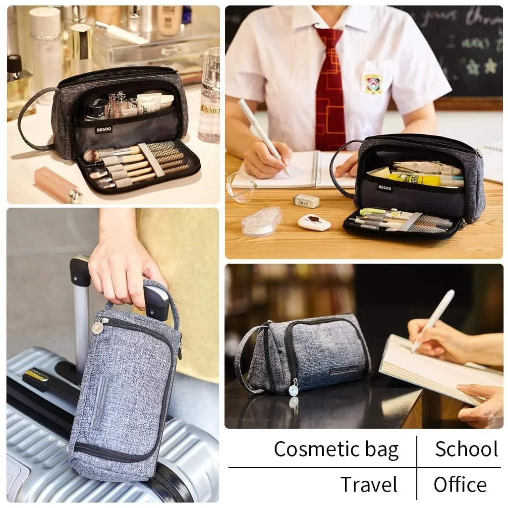 Pencil Case Big Capacity Storage Pouch Stationery Bag for Middle High School