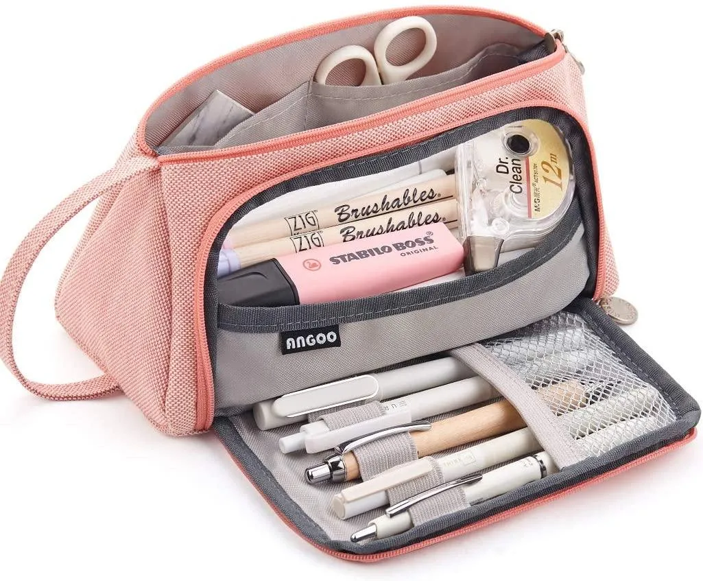 Pencil Case Big Capacity Storage Pouch Stationery Bag for Middle High School