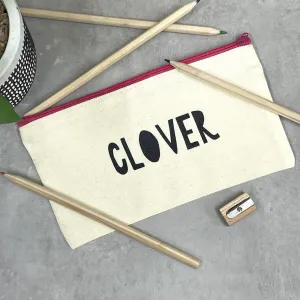 Personalised Kids Canvas Pencil Case