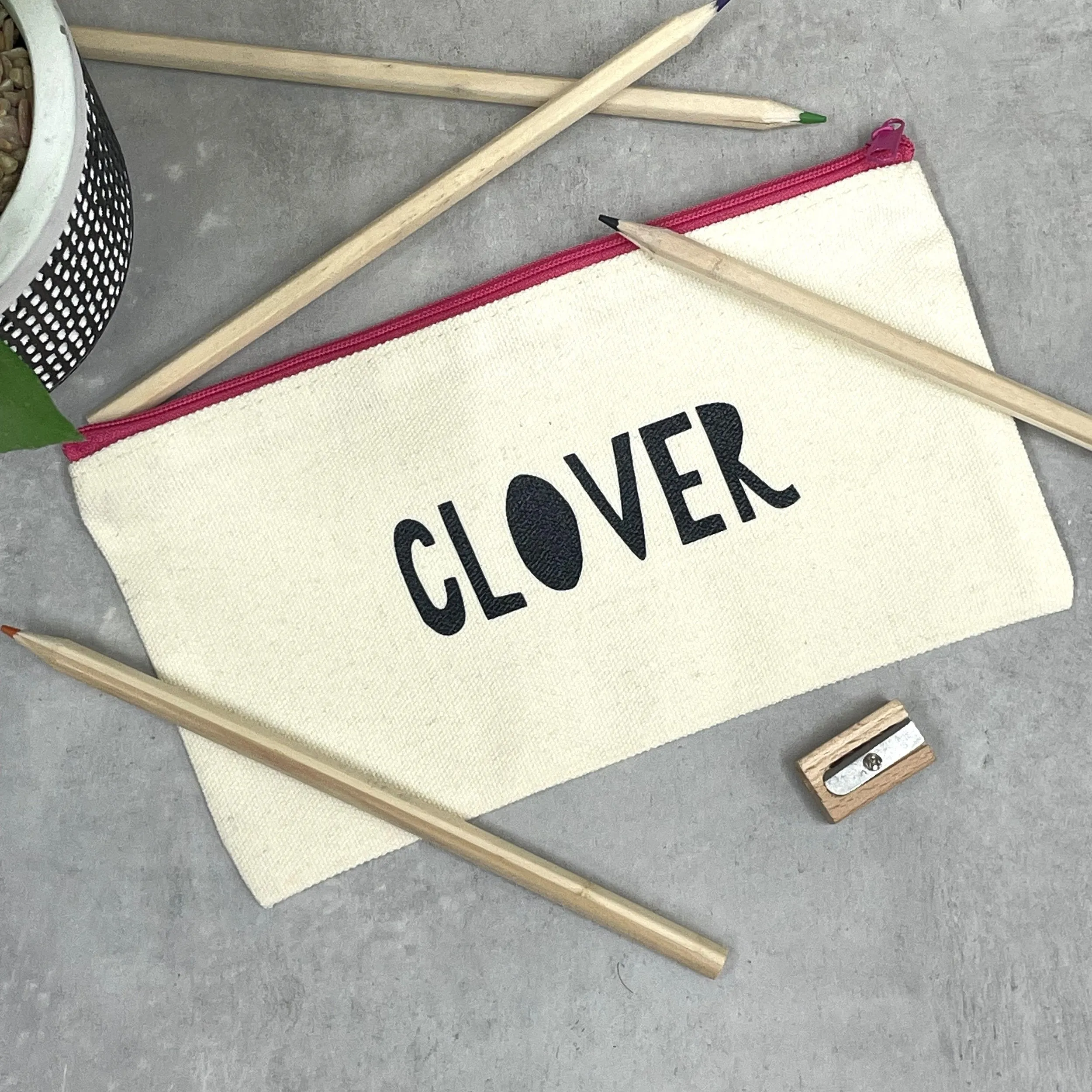Personalised Kids Canvas Pencil Case