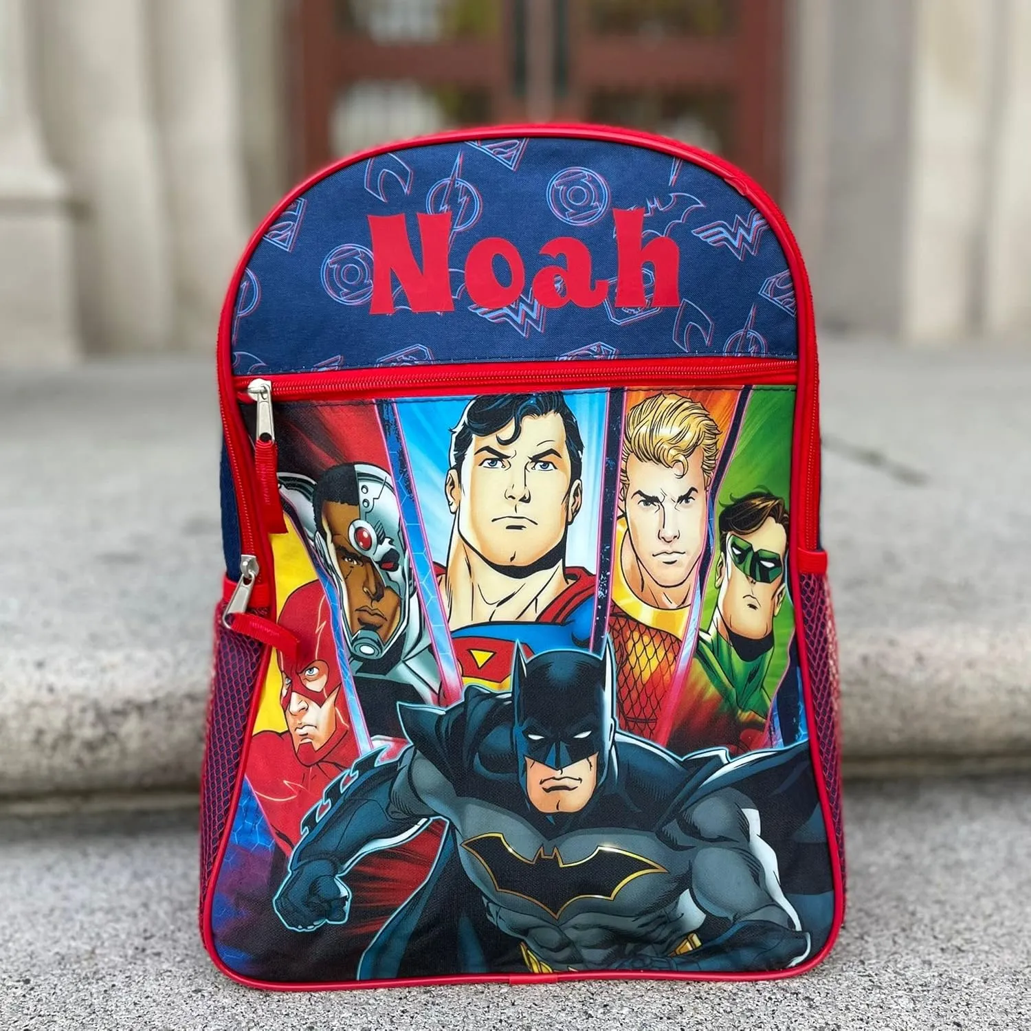 Personalized 16 Inch License School Backpack - DC Justice League