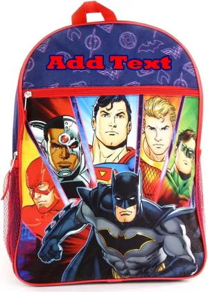 Personalized 16 Inch License School Backpack - DC Justice League