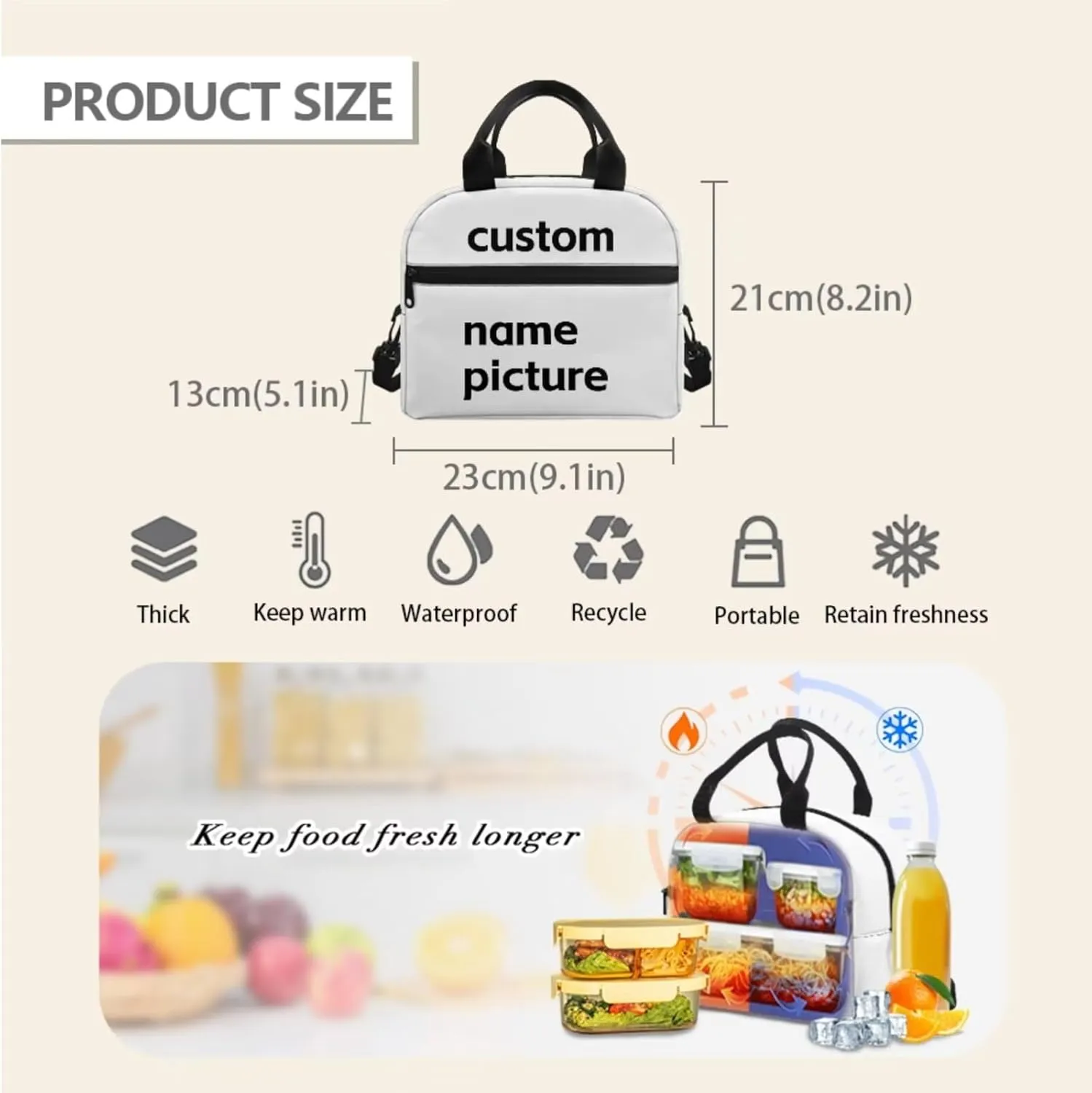Personalized Backpack and Lunchbox for Girls Customize Backpack for Boys with Name Photo Picture Custom Bookbag for Kids Teens School Backpack Set with Pencil Case Water Bottle Holder 4 pcs