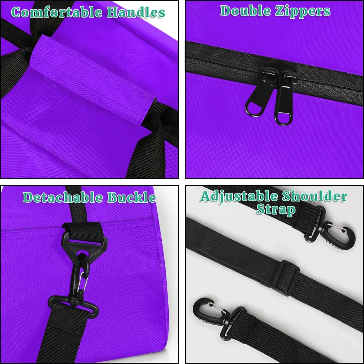 Personalized Duffle-Bag for Girls Boys,Custom Sports Gym Baseball Bag,Carry-on Lightweight for Travel Outdoor Pure Purple