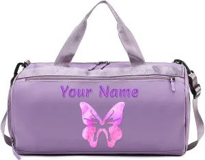 Personalized Duffle Bag with Name Photo, Custom Duffle Gym Bags with Wet Dry Pockets & Shoe for Dance Sport Travel, Personalized Gym Bag for Women Men