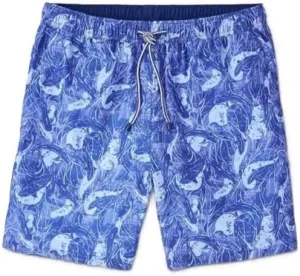 PETER MILLAR Men's Shark Sighting Swim Trunk Sport Navy Large