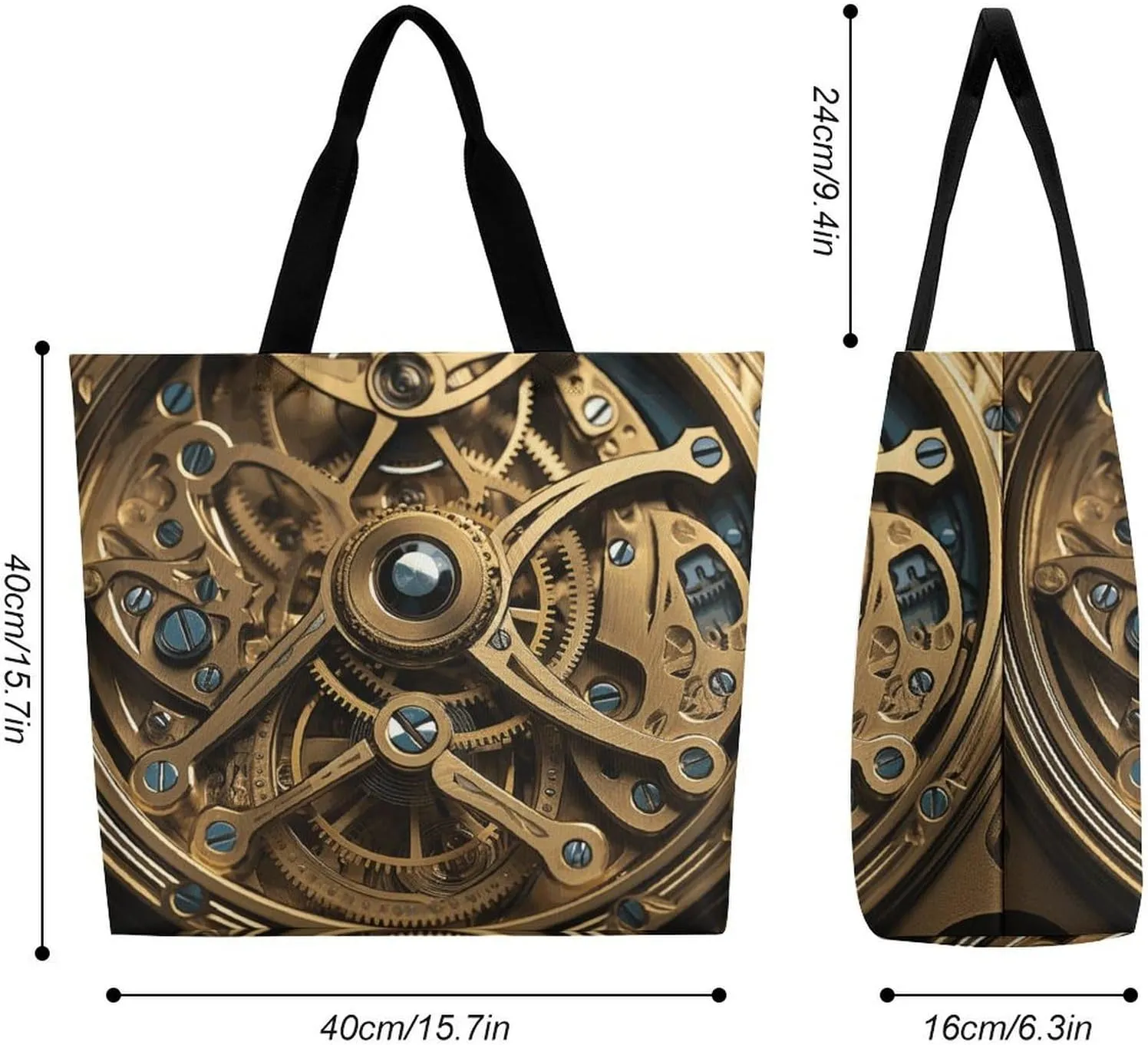 Pfhorn Flower Fairy Tote Bag for Women Reusable Grocery Shoulder Bag Shopping Bags for Travel, Groceries