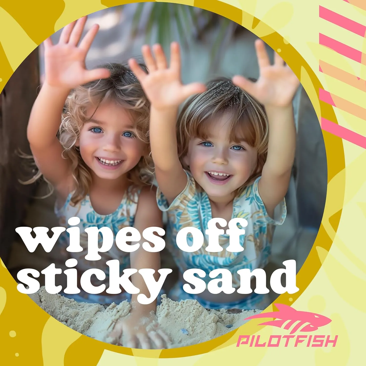 Pilotfish Beach Essentials Sand Remover Bag, Gentle Skin-Friendly Formula with 7 Natural Ingredients   Lavender Essential Oil, Talc-Free Sand Removal Beach Accessories, Must Haves, Gifts for Women