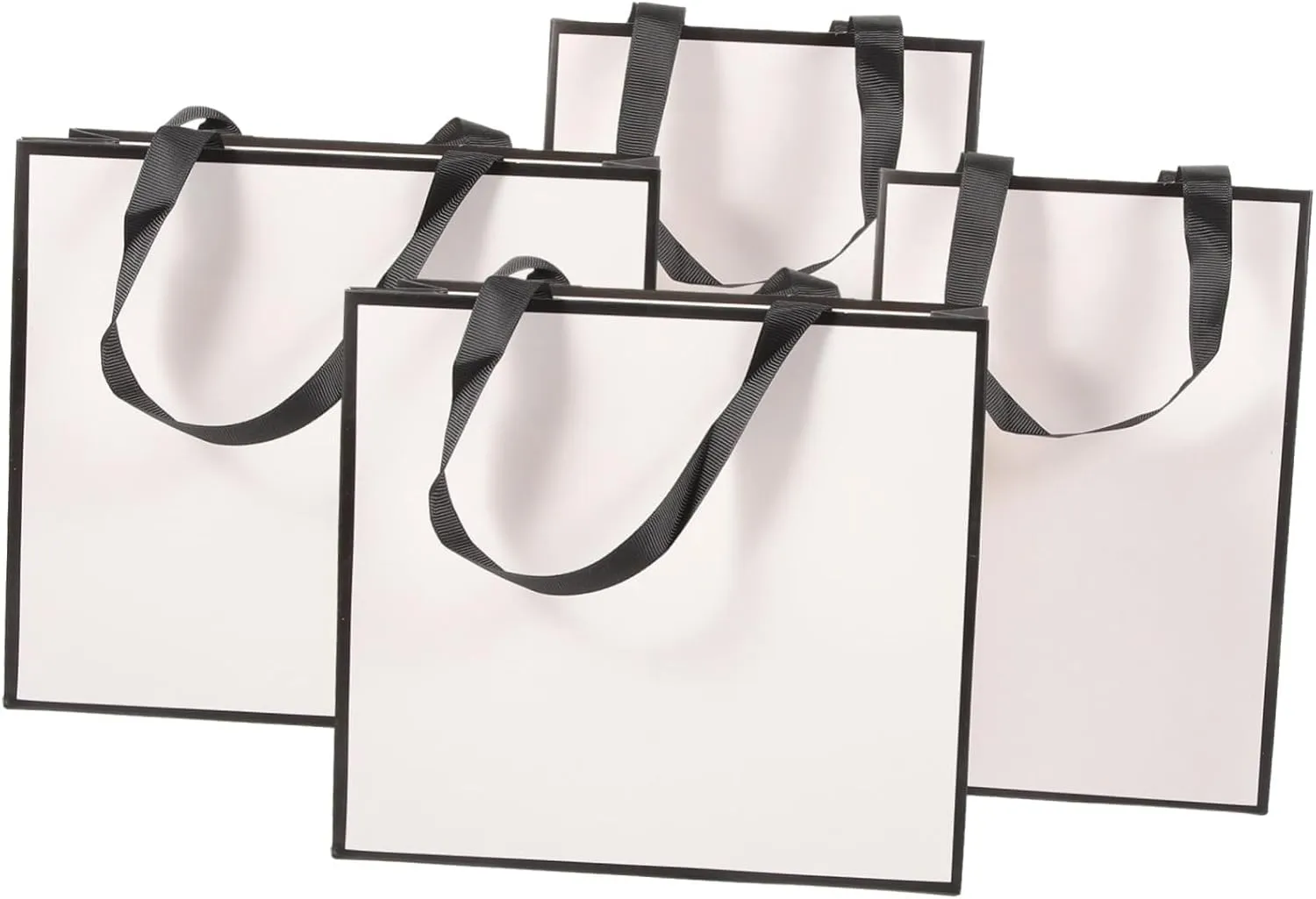 PLAFOPE 4pcs Portable Jewelry Package Sack Paper Bag Horizontal Vertical Versions Present Bag for Shopping Fashion Celebrations