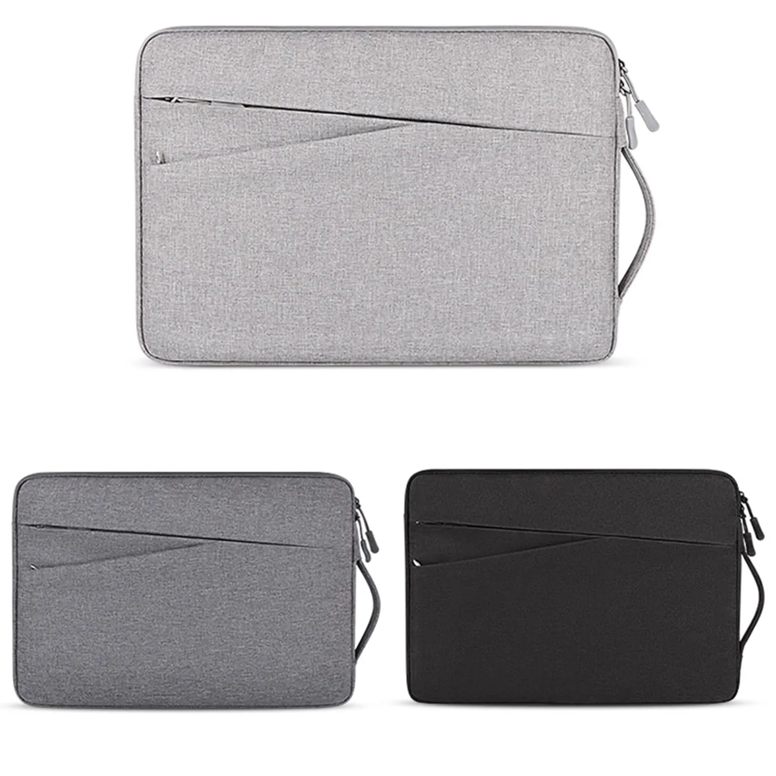 Polyester Laptop Liner Bag with Small Bag - Fits 14.1-15.4 Inch Devices - Deep Space Gray