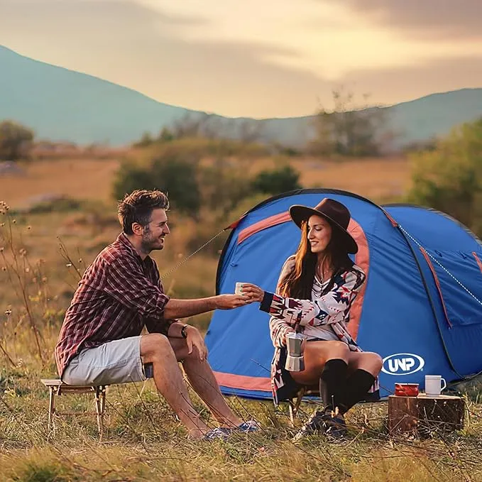 Pop-up Tent,2 Person Camping Tent,Instant Portable Beach Tent,Easy Pop Up Shade Tents 2 Doors for Camping Hiking & Traveling with Carrying Bag