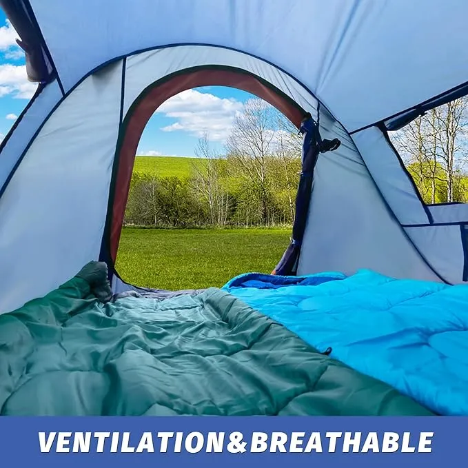 Pop-up Tent,2 Person Camping Tent,Instant Portable Beach Tent,Easy Pop Up Shade Tents 2 Doors for Camping Hiking & Traveling with Carrying Bag