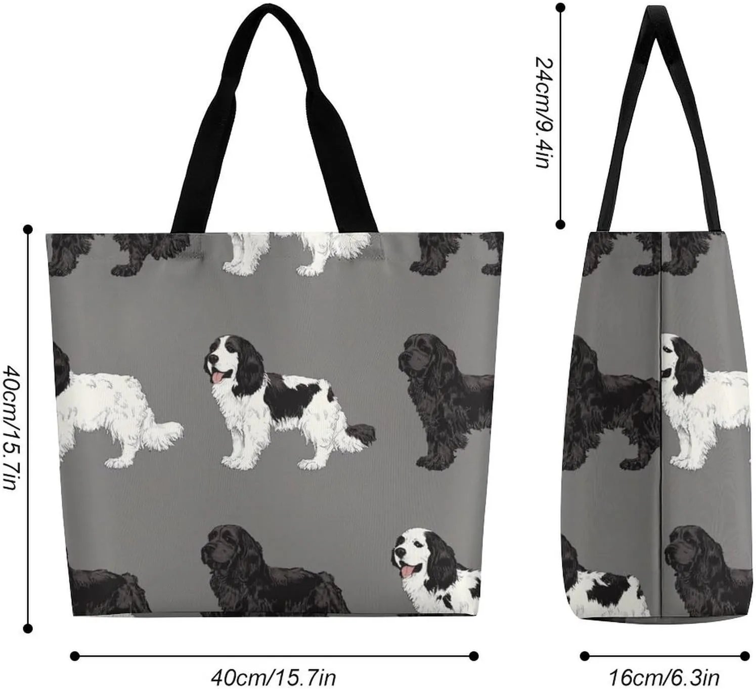 Portable Grocery Shoulder Bag for Women Casual Reusable Shopping Bag Large Tote Bags