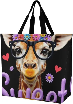 Portable Grocery Shoulder Bag for Women Casual Reusable Shopping Bag Large Tote Bags