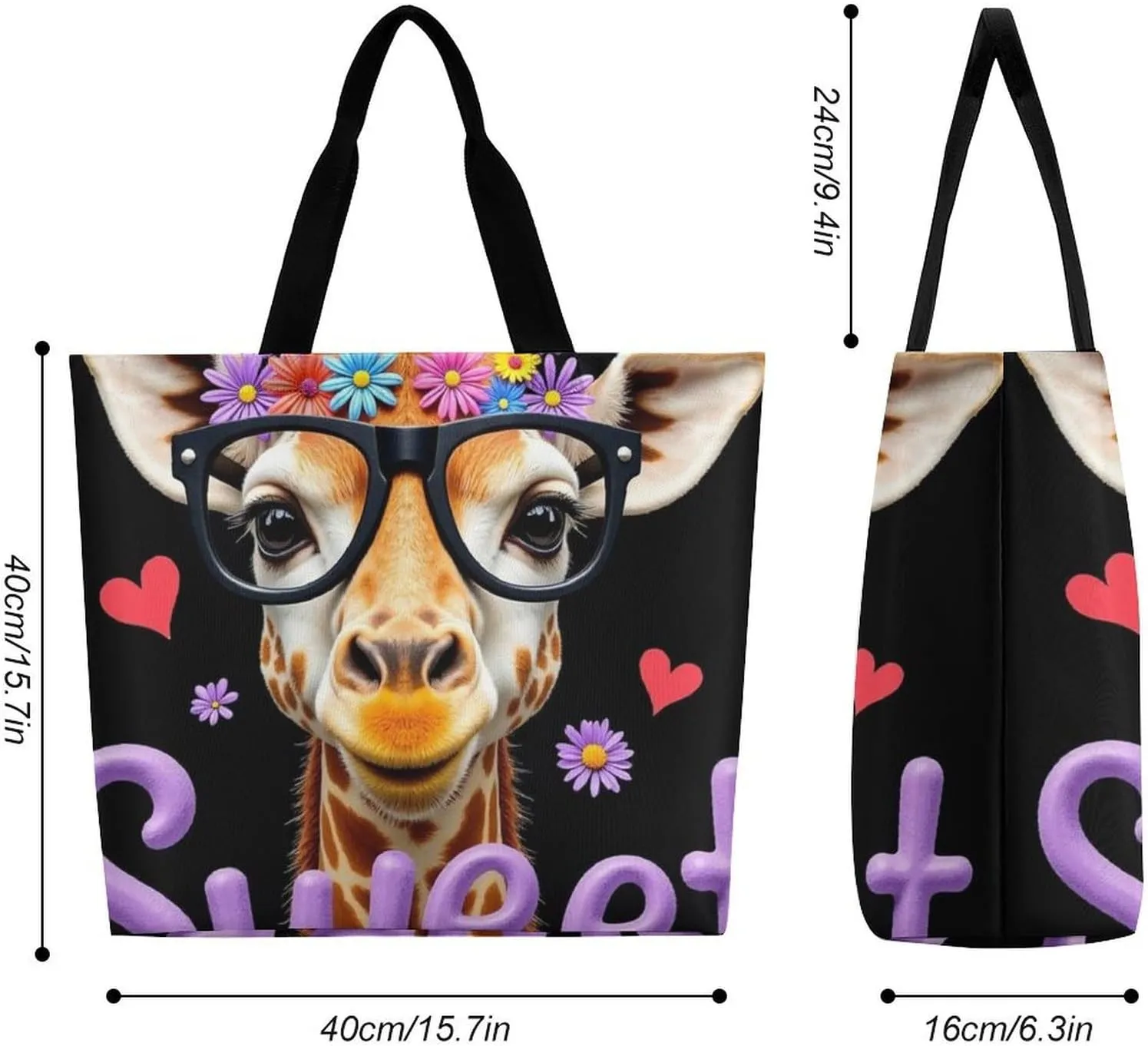 Portable Grocery Shoulder Bag for Women Casual Reusable Shopping Bag Large Tote Bags