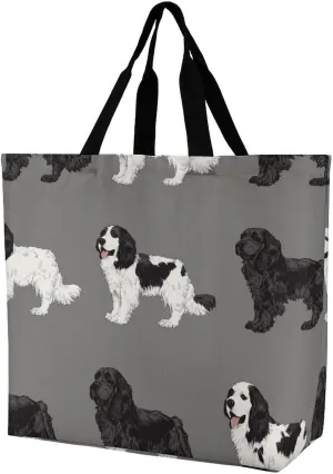 Portable Grocery Shoulder Bag for Women Casual Reusable Shopping Bag Large Tote Bags