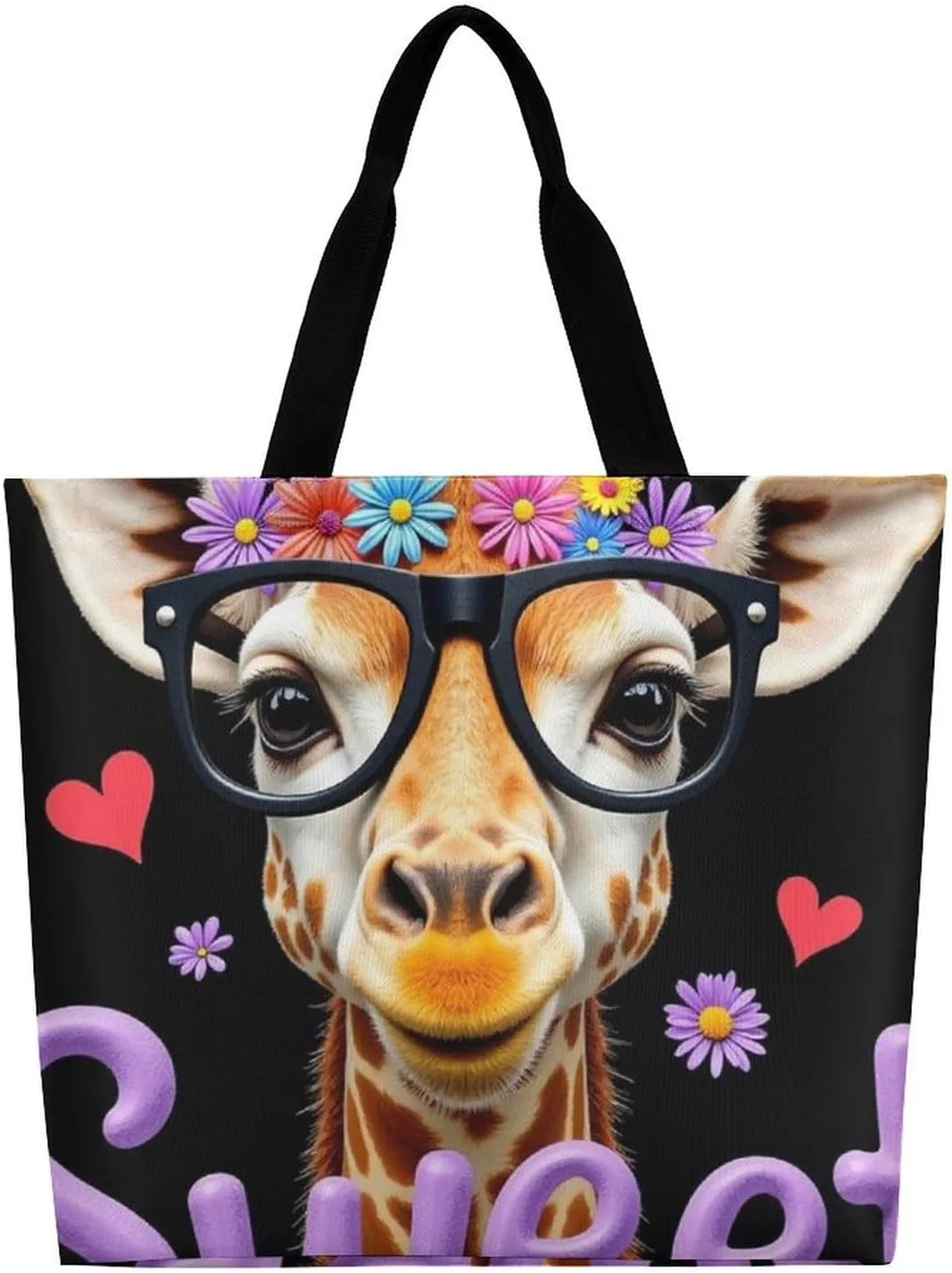 Portable Grocery Shoulder Bag for Women Casual Reusable Shopping Bag Large Tote Bags
