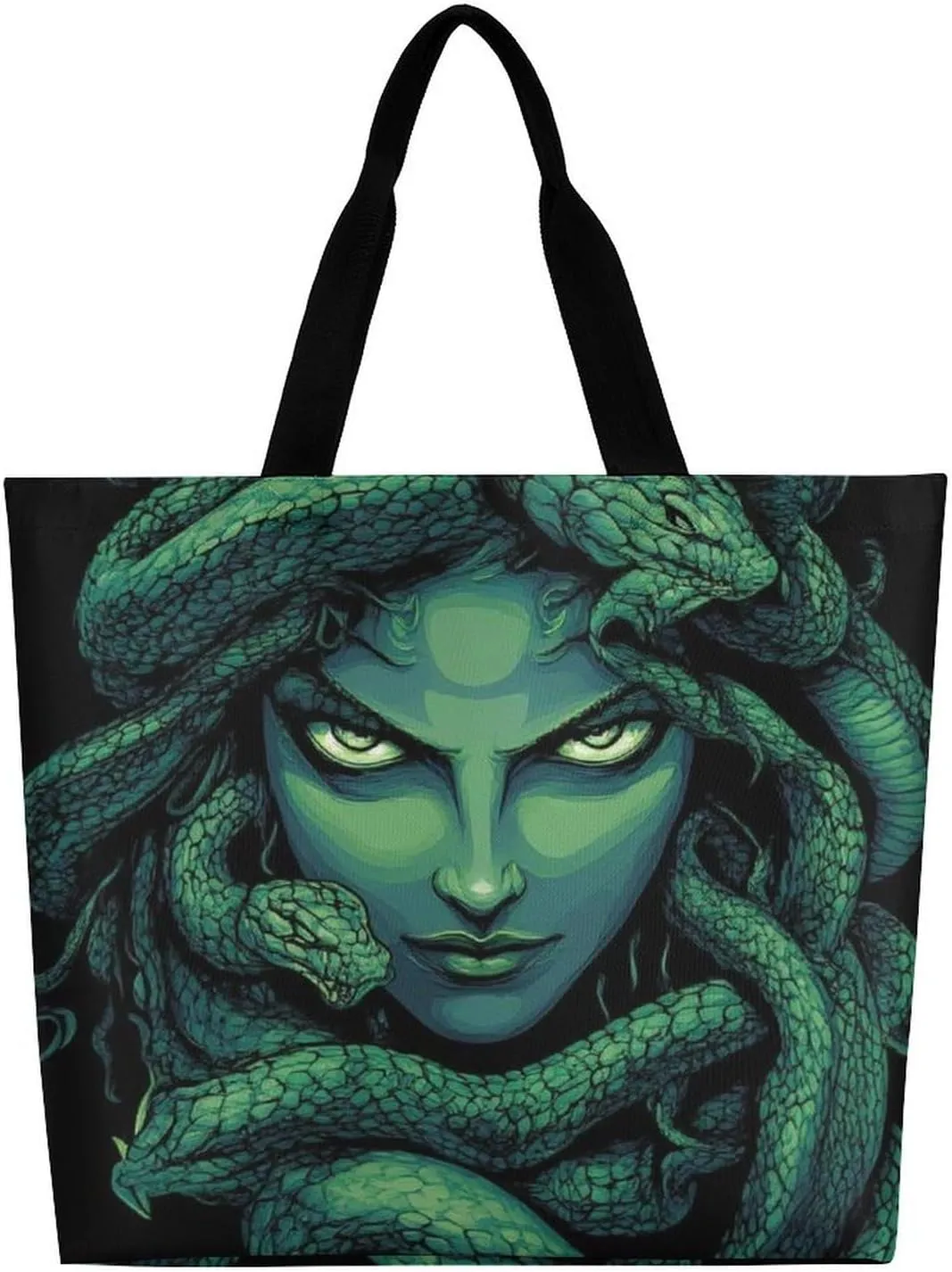Portable Large Tote Bag for Women, Reusable Grocery Shoulder Bag Multipurpose Shopping Bags