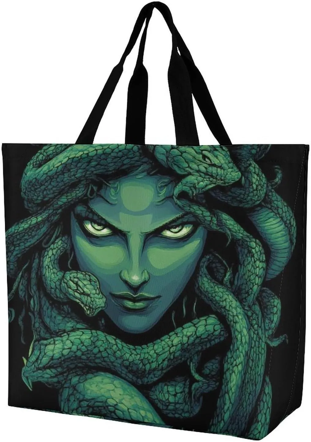 Portable Large Tote Bag for Women, Reusable Grocery Shoulder Bag Multipurpose Shopping Bags