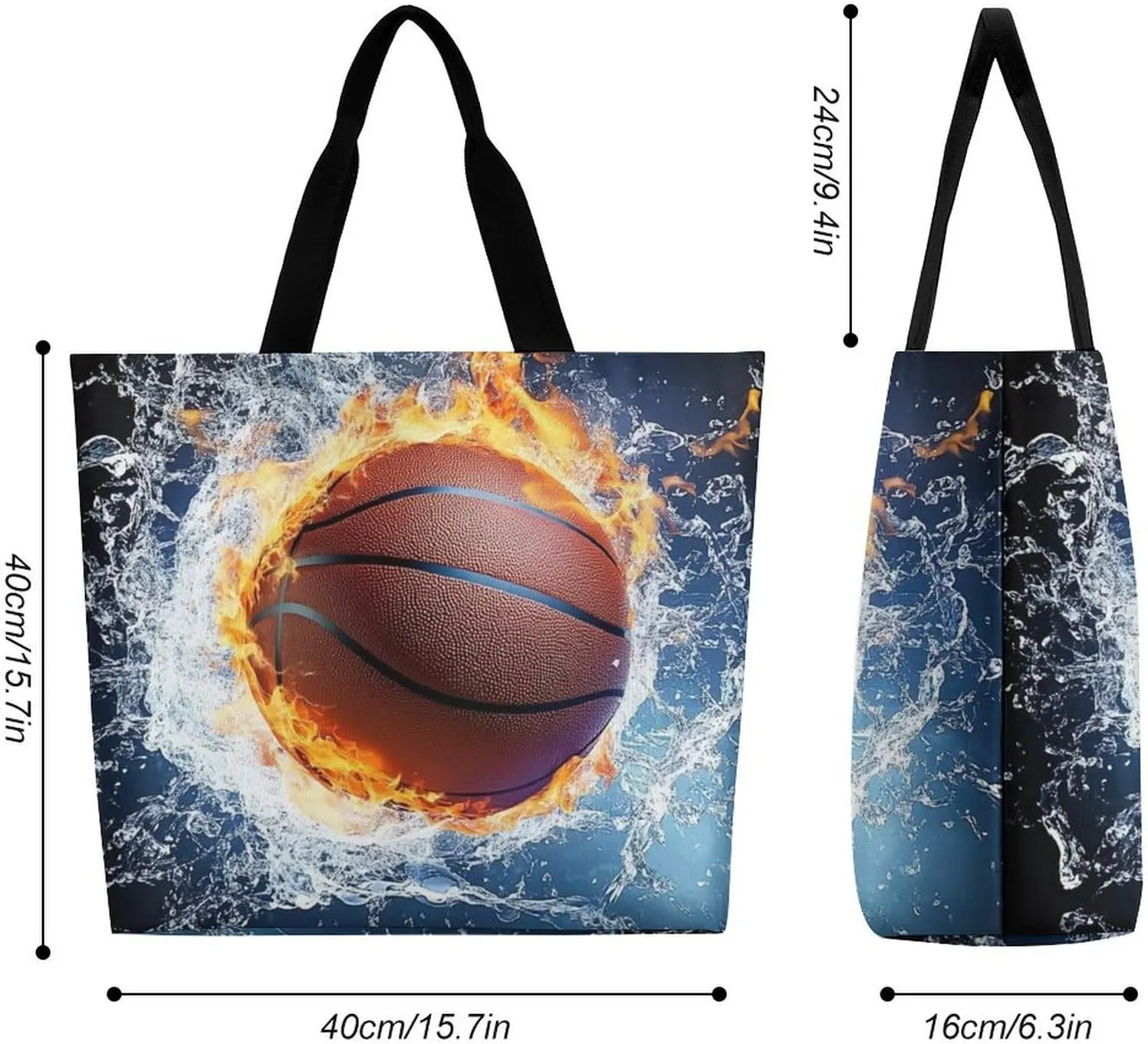 Portable Large Tote Bag for Women, Reusable Grocery Shoulder Bag Multipurpose Shopping Bags