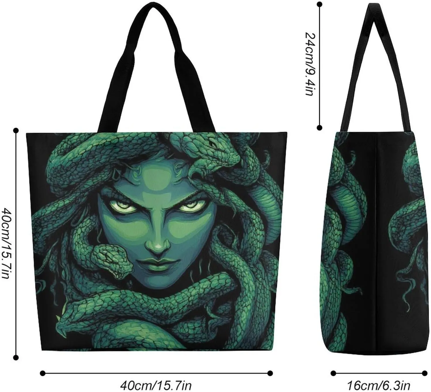 Portable Large Tote Bag for Women, Reusable Grocery Shoulder Bag Multipurpose Shopping Bags
