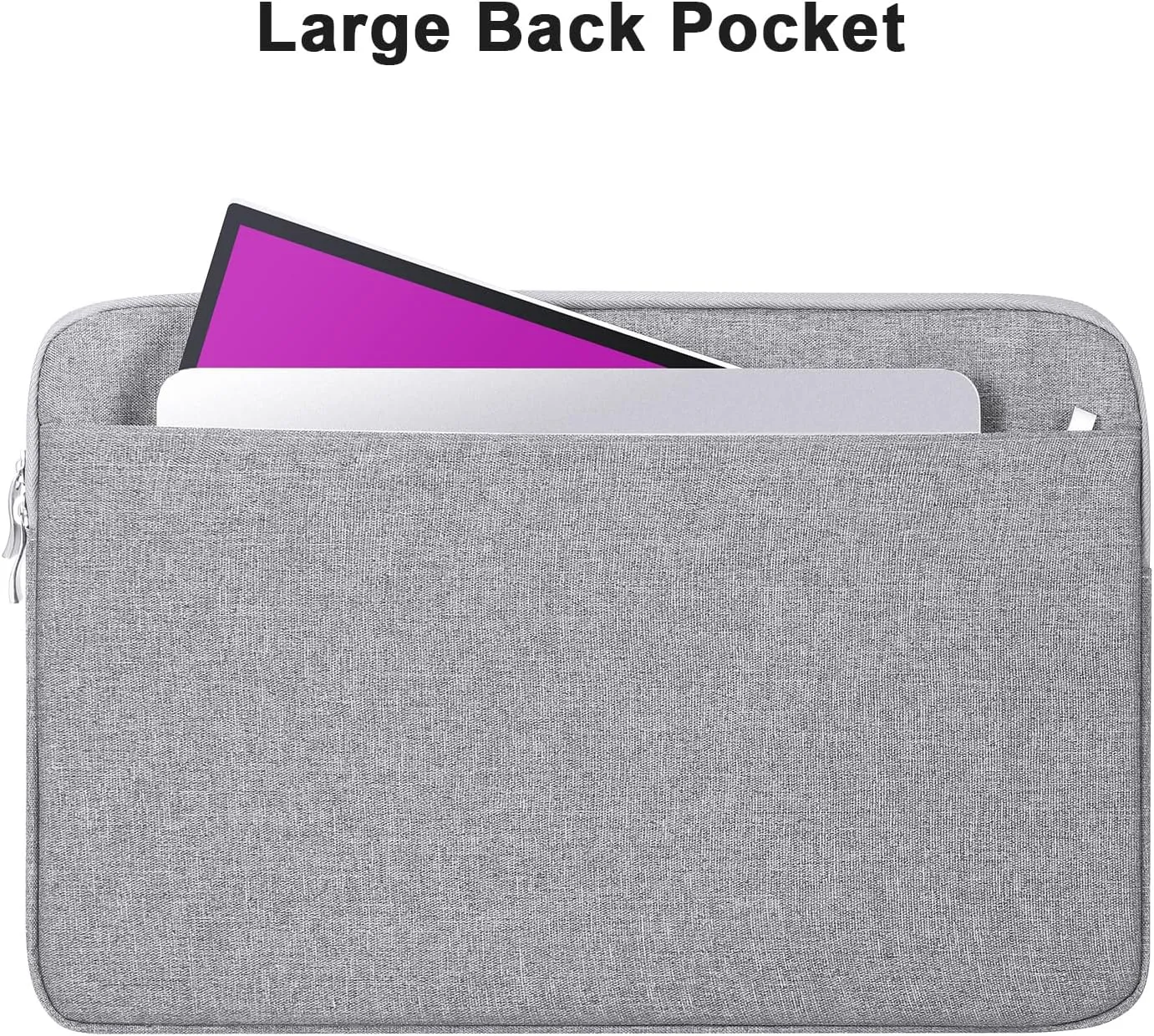 Portable Monitor Case 15.6 Inch,Losong Protective Carrying Sleeve for Most 15.6 in Monitors,Water Resistant Portable Computer Laptop Display Bag with Accessory Pocket,Size-15.3"x9.8" Gray