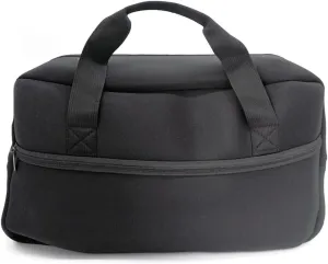 Portable Travel Storage Carrying Case Cover Skin Pouch Bags for Bose SoundTouch 30 Series III Wireless Music System with Handle Straps and Adapter Power Pocke(Black)