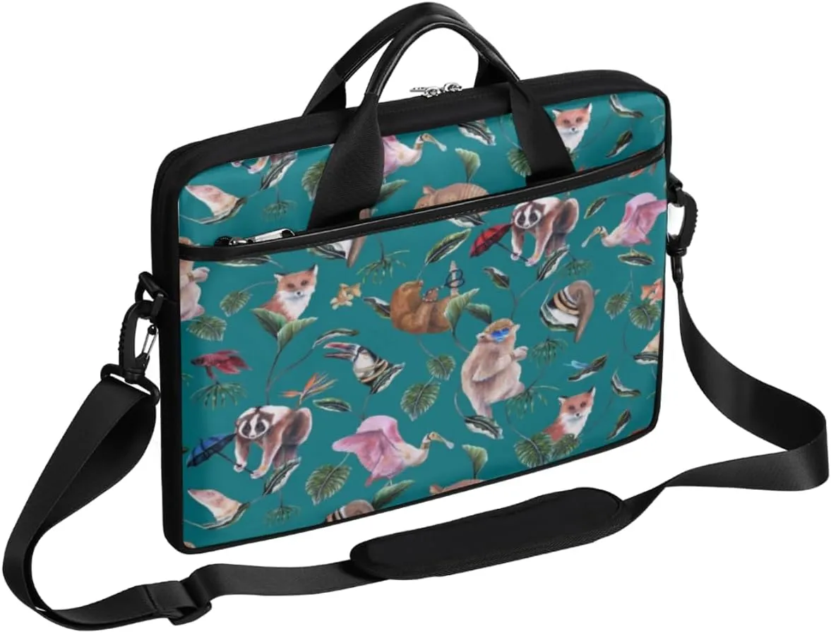 Prairie Animal Laptop Bag for Men Women 13-15 Inch Case Bags Sleeve Shoulder with Anti Slip Removable The Pad Straps