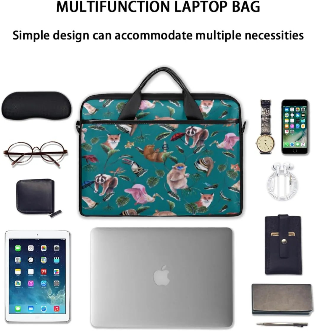 Prairie Animal Laptop Bag for Men Women 13-15 Inch Case Bags Sleeve Shoulder with Anti Slip Removable The Pad Straps
