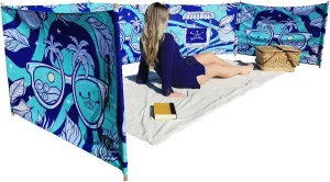 Premium 20 ft Beach Windscreen, Privacy Screen, Wind Blocker Free Rubber Mallet and Carry Bag Included (Cool Lemons)