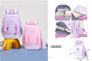 Premium Quality Large Capacity Classy School Bag with Free Stationery  Pouch