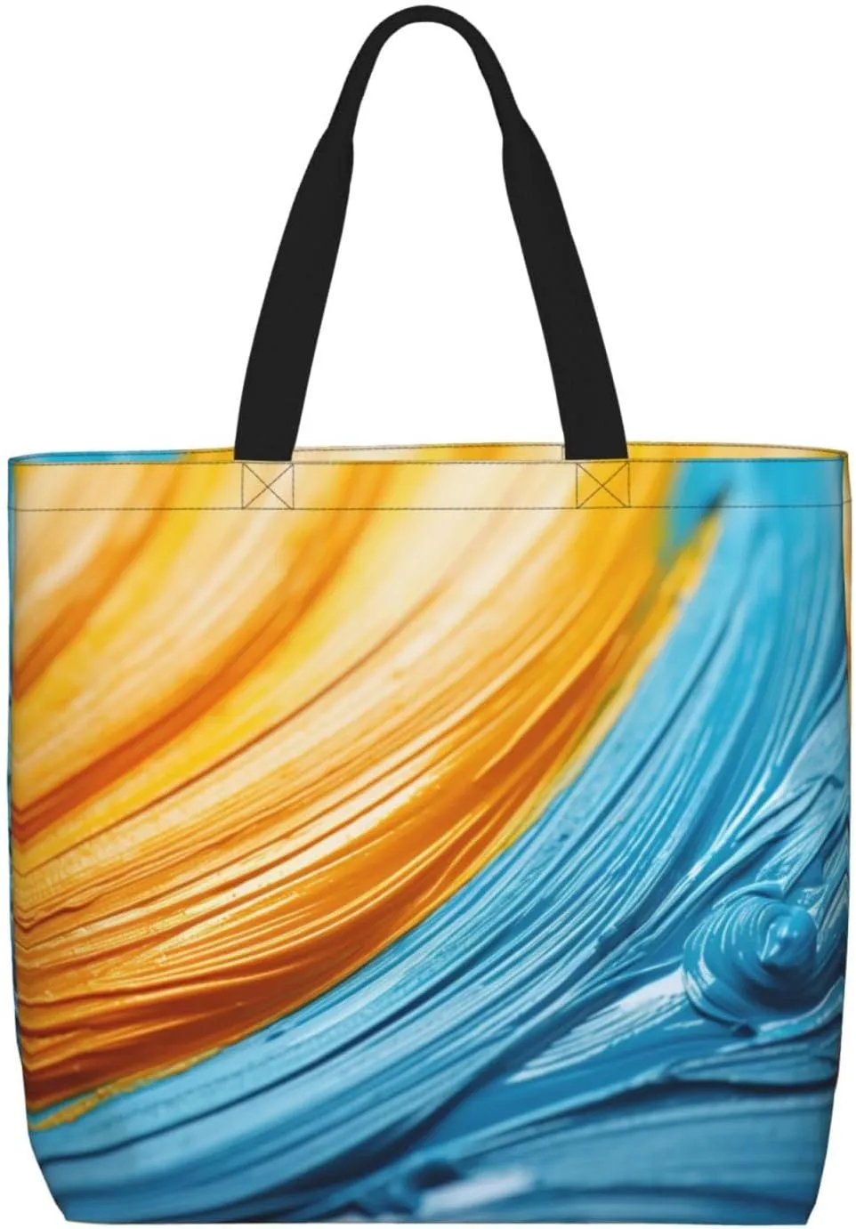 Pretty Flower Print Tote Bag Shoulde Bag Handbag Grocery Bags Reusable For Office Shopping Travel Casual Work Holiday
