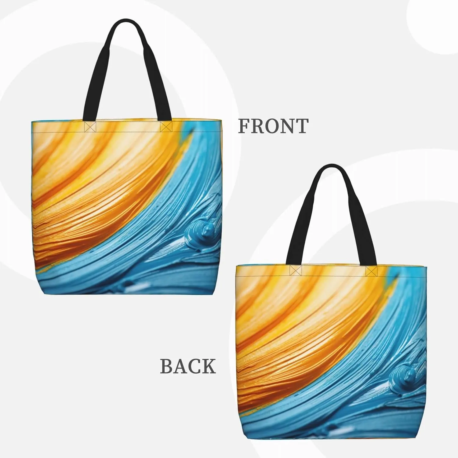 Pretty Flower Print Tote Bag Shoulde Bag Handbag Grocery Bags Reusable For Office Shopping Travel Casual Work Holiday