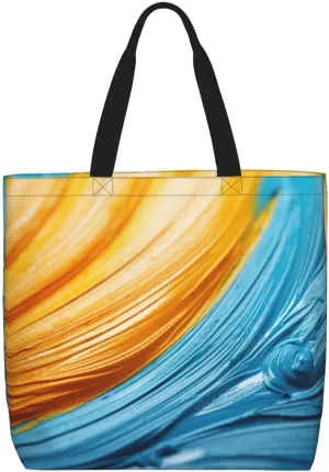 Pretty Flower Print Tote Bag Shoulde Bag Handbag Grocery Bags Reusable For Office Shopping Travel Casual Work Holiday