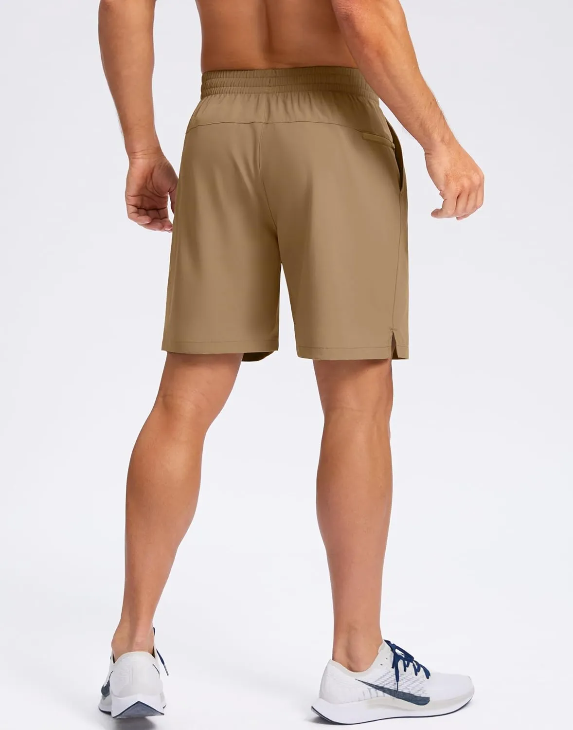 Pudolla Men's 7" Gym Workout Shorts with Zipper Pockets Lightweight Quick Dry Running Athletic Shorts for Men
