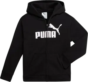 PUMA Girls' Zip Up Hoodie - Soft Core Fleece Hooded Graphic Logo Sweatshirt for Girls with Pockets (Sizes: 7-16)
