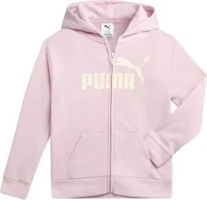 PUMA Girls' Zip Up Hoodie - Soft Core Fleece Hooded Graphic Logo Sweatshirt for Girls with Pockets (Sizes: 7-16)