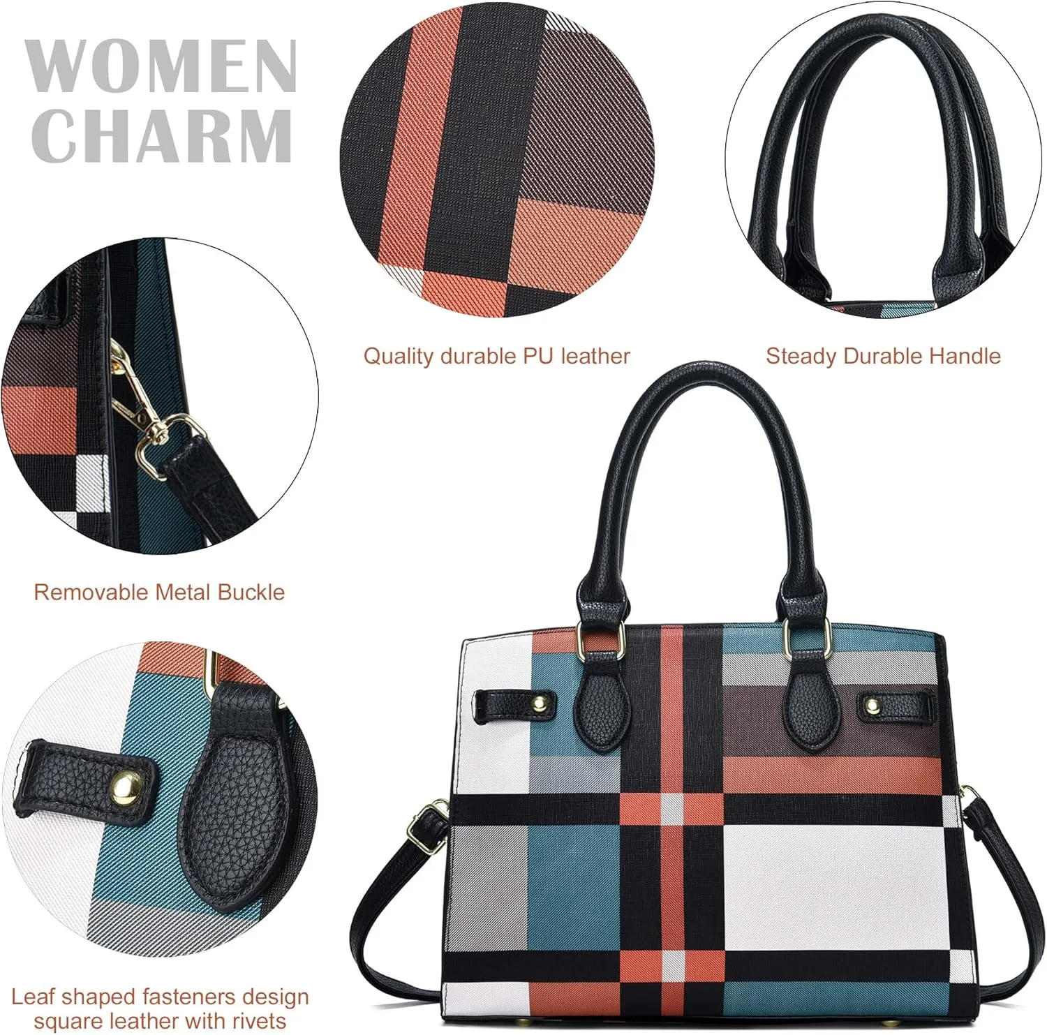 Purses and Handbags for Women Satchel Fashion Ladies Top Handle Shoulder Tote Bags