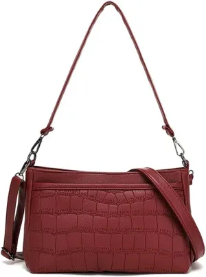Quilted Crossbody Purse for Women Designer Tote Shoulder Bag Roomy Satchel Purse Lightweight Handbag Casual Work Bag