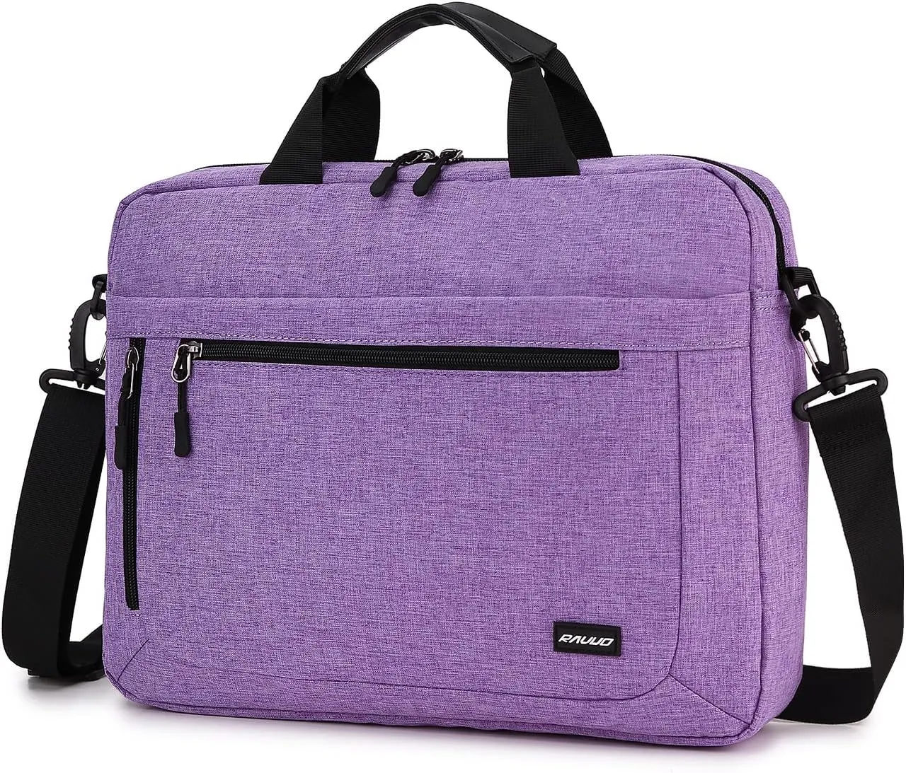 RAVUO Laptop Bag for Women, Water Resistant Lightweight 17inch Shockproof Laptop Shoulder Bag Sleeve Case Business Briefcase with Shoulder Strap Purple