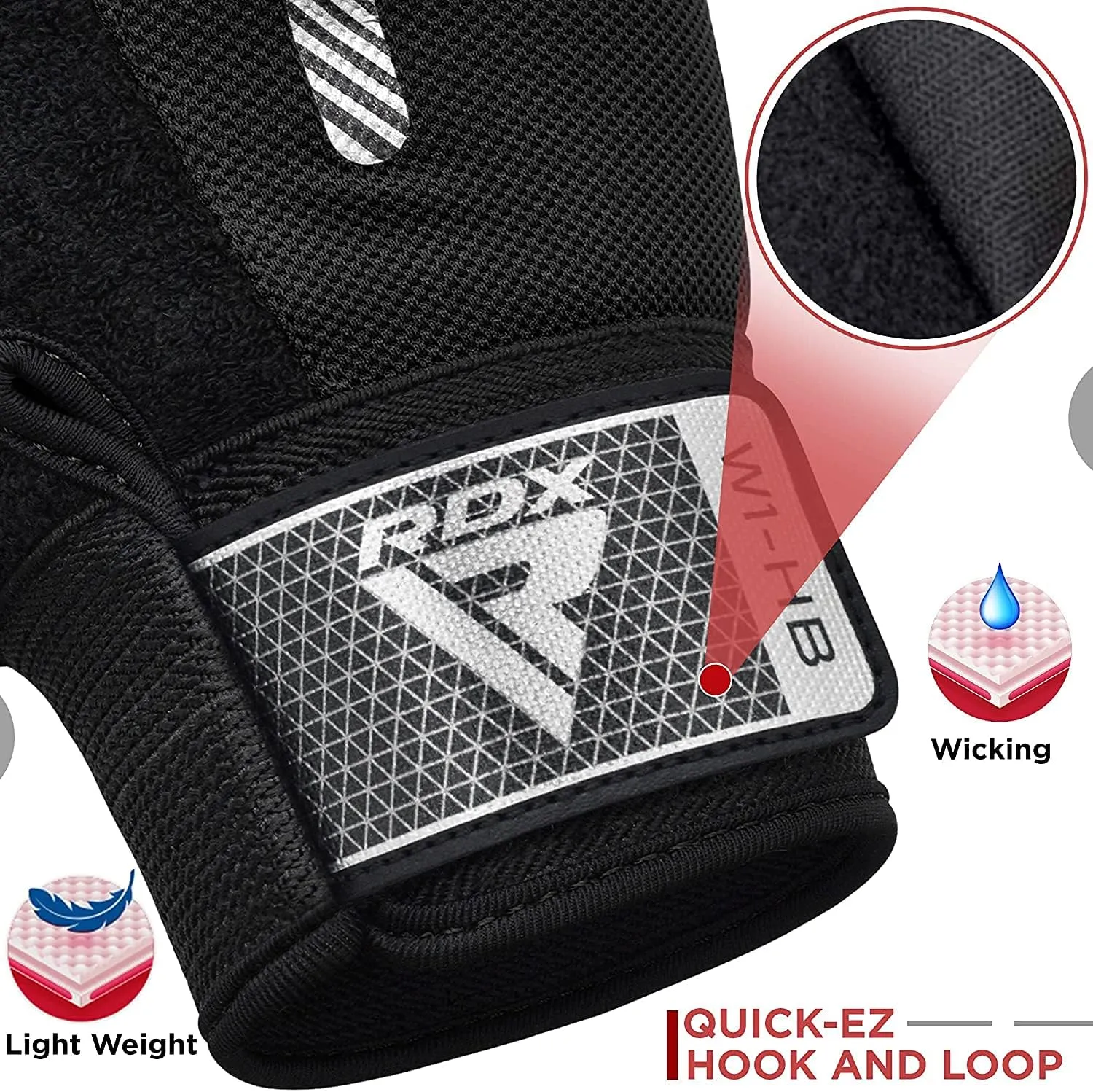 RDX Weight Lifting Gloves Gym Fitness Workout, Anti Slip Padded Full Palm Protection, Ultra Ventilated, Bodybuilding Strength Training HIIT WOD Exercise, Half Finger Men Women Cycling Rowing Climbing