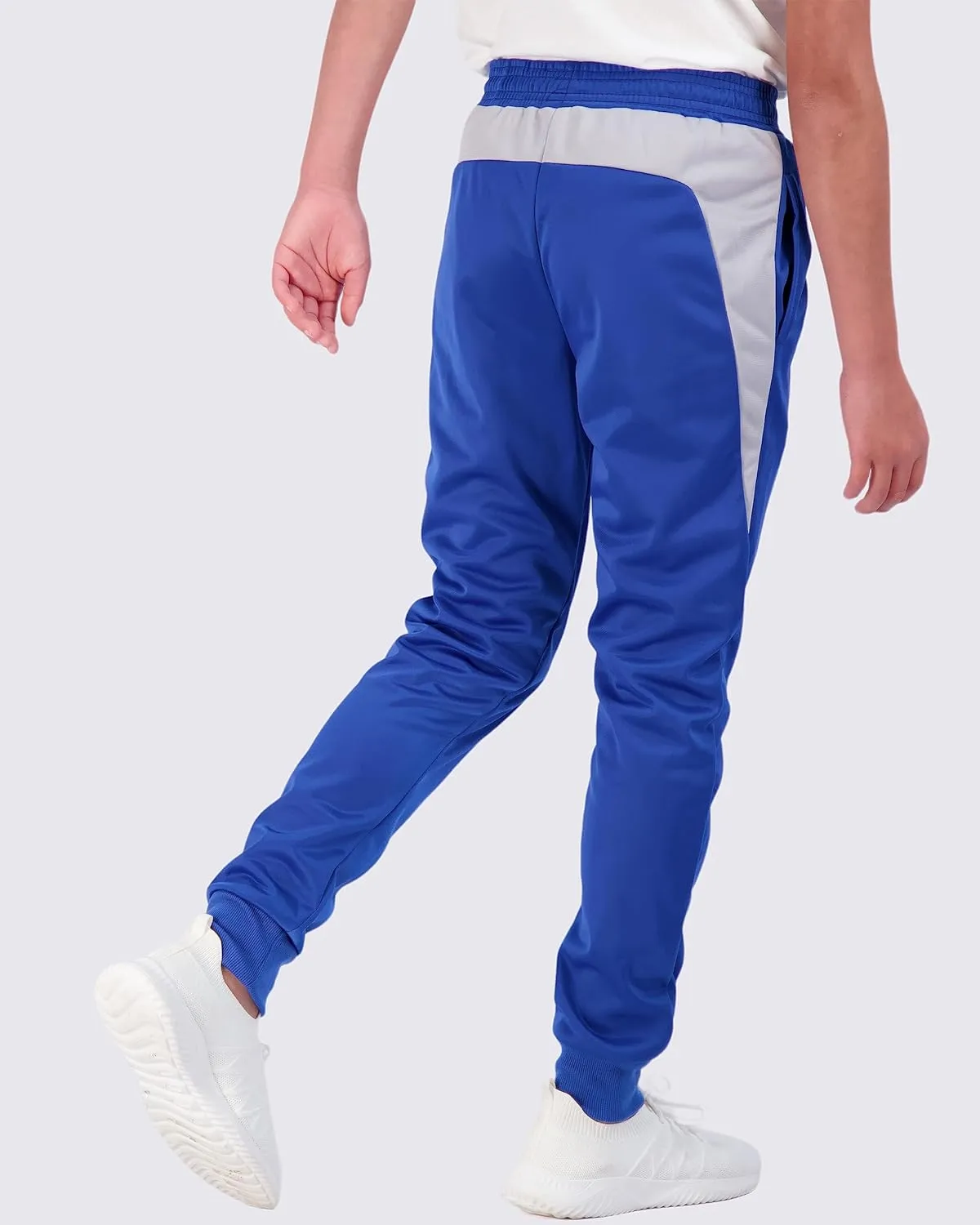 Real Essentials 3 Pack: Boy's Active Athletic Casual Jogger Sweatpants with Pockets