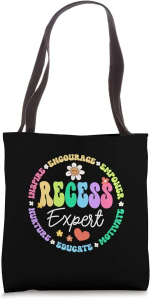 Recess Expert Squad Teachers Students Monitor Back to School Tote Bag